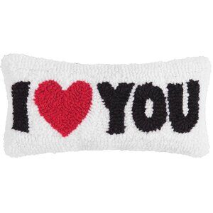 Heart You Petite Hooked Valentine's Day Throw Pillow